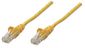 Intellinet Network Patch Cable, Cat5e, 1m, Yellow, CCA (Copper Clad Aluminium), U/UTP (cable unshielded/twisted pair unshielded), PVC, RJ45 Male to RJ45 Male, Gold Plated Contacts, Snagless, Booted