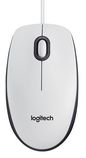 Logitech Mouse M100, USB Type-A, White