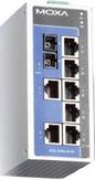 Moxa Unmanaged Ethernet switch with 7x 10/100BaseT(X) ports, 1x 100BaseFX multi-mode port ST, -40 - 75°C