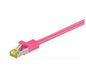 MicroConnect RJ45 Patch Cord S/FTP w. CAT 7 raw cable, 15m, Pink