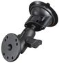 RAM Mounts Twist-Lock Suction Cup Double Ball Mount with Round Plate, Black
