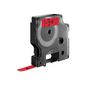 DYMO D1 - Standard Labels - Black on Red  - 9mm x 7m