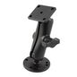RAM Mounts RAM Drill-Down Double Ball Mount with Rectangle AMPS Plate