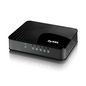 Zyxel 5-Port Desktop Gigabit Ethernet Media Switch 5 RJ-45 10/100/1000 Mbps, 2K MAC address, 128 KB buffer, 105 g