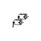 Ergotron DS100 Outboard Pole Clamps; set of two (2) clamps (black)