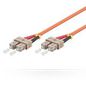 MicroConnect Optical Fibre Cable, SC-SC, Multimode, Duplex, OM1 (Orange), 300m