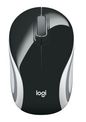Logitech Wireless Mini Mouse M187, RF Wireless, Alkaline, Black
