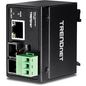 TRENDnet Hardened Industrial Fiber Converter, 100Base-FX, Multi-Mode, SC, 2 km