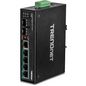 TRENDnet 4x Gigabit PoE+, 1x RJ-45 / SFP, 1x SFP, 12 Gbps, IP30, 8.9 Mpps, 143 x 105 x 36 mm, 500 g