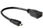Delock Cable High Speed HDMI with Ethernet - HDMI Micro-D male > HDMI-A female 23 cm