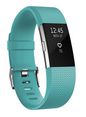 Fitbit Charge 2, OLED, Bluetooth 4.0, LiPo, Large, Teal/Silver