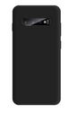 eSTUFF Black silk-touch silicone case for Samsung S10+