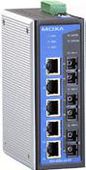 Moxa Entry-level managed Ethernet switch with 5x 10/100BaseT(X) ports, 2x 100BaseFX multi-mode ports, 1x 100BaseFX single-mode port SC, 0 - 60°C