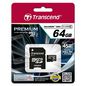 Transcend Transcend, 64GB, microSDHC, Class 10, UHS-I, 90MB/s with Adapter