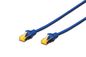 Digitus CAT 6A S-FTP patch cable, Cu, LSZH AWG 26/7, length 15 m, color blue